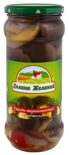 Гриби Грузді мариновані Долина Бажань 580мл