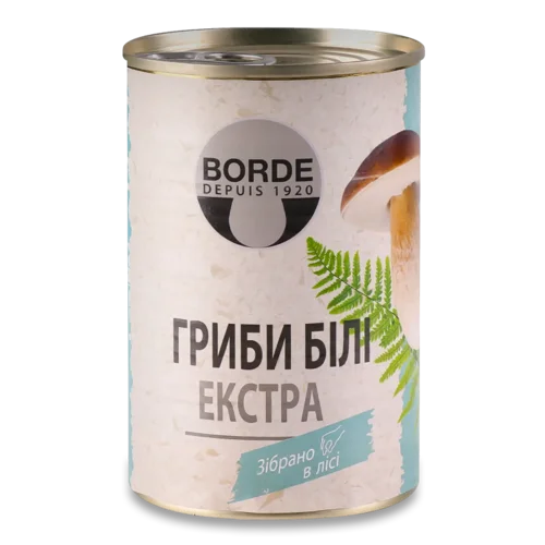 Гриби Borde Білі екстра консервовані