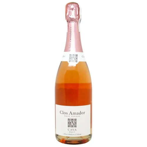 Вино ігристе Cava Clos Amador Tendre рожеве брют 11,5% 0,75л