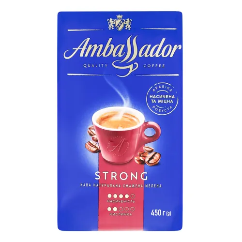 Кава Ambassador Strong мелена 450г