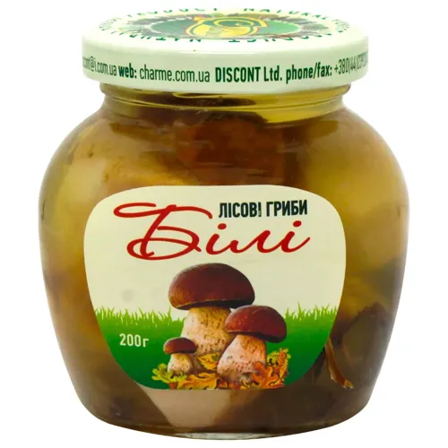Гриби Шарм мариновані білі 200г