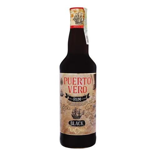 Напій алкогольний 0.5л 35% з ароматизатором Ром Black Puerto Vero пл