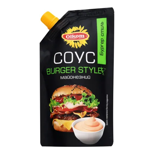 Соус майонезний 50% Burger Style Olkom д/п 180г