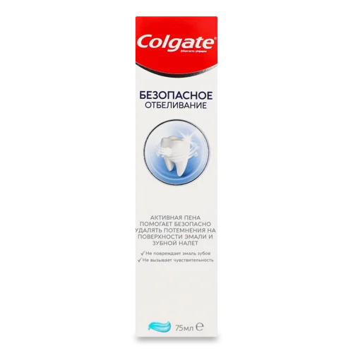 Зубна Паста Безпечне Відбілювання Colgate, 75мл