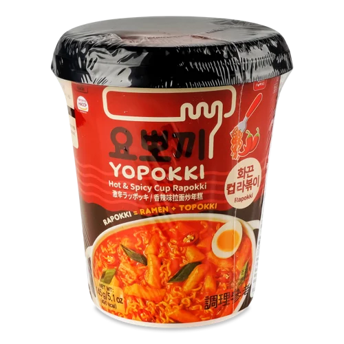 Рапоккі Швидкого Приготування Гострі Yopokki, Ст 145г
