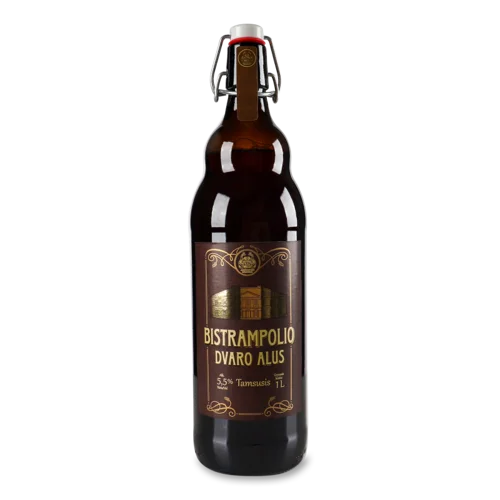 Пиво Темне Нефільтроване Непастеризоване Bistrampolio Dvaro, 1л, 5.5% в/ґ