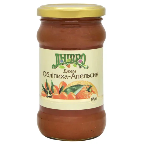 Джем Дніпро обліпиха-апельсин 375г