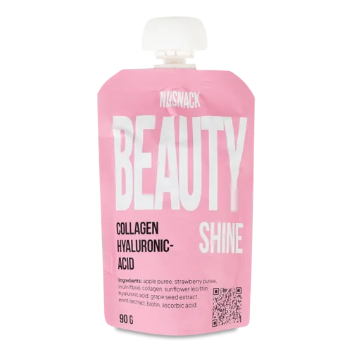 Снек-пюре Яблучно-полуничне гомогенізоване стерилізоване, Б'юті Naisnack, д/п 90г