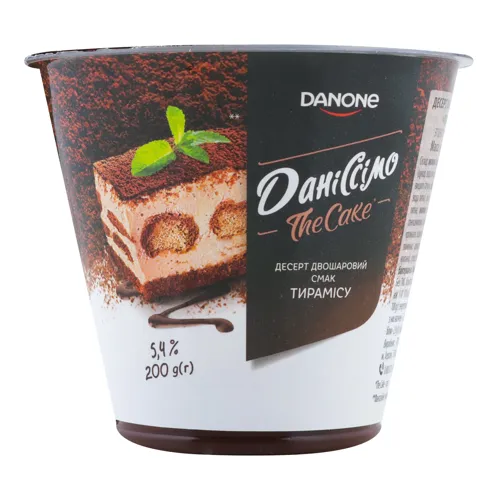 Десерт 5.4% кисломолочний Тирамісу The Cake Даніссімо ст 200г