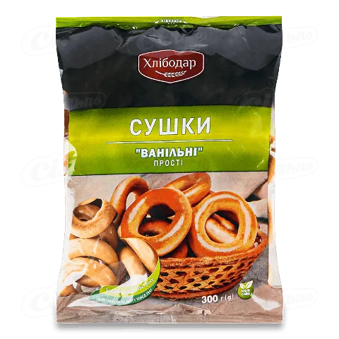 Сушки Хлібодар Ванільні прості, 300г