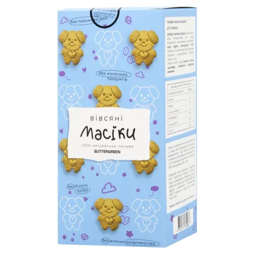 Печиво ButterGreen Масіки вівсяні 120г