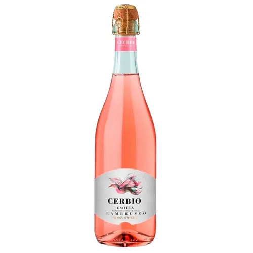 Вино ігристе Terre Cevico Cerbio Lambrusco Emilia IGT Rose Sweet, 8%, 0,75л