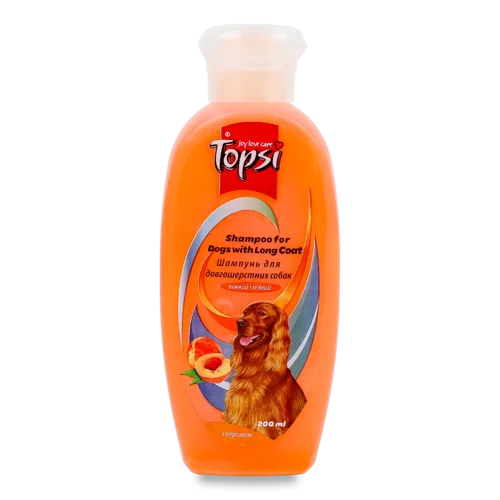 Шампунь для Довгошерстних Собак з Персиком Topsi, В/ґ, 200мл