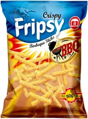 Хрусткі стіки з барбекю 50г ТМ Fripsy
