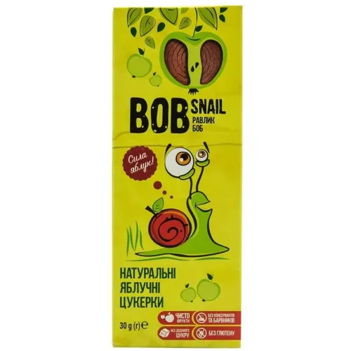 Цукерки дитячі натуральні Bob Snail (Боб Снеіл) Равлик Боб яблучні 30г