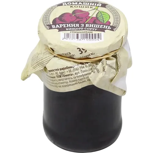 Варення Домашній кошик вишневе 380г