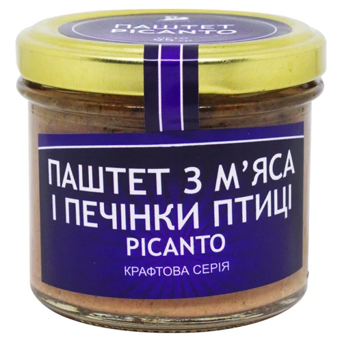 Паштет Lapinn з м'ясом та печінкою птиці піканто 95г
