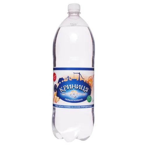 Вода питна столова сильногазована Криниця 2л