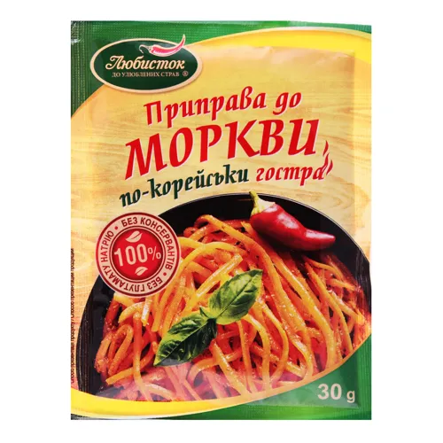 Приправа до моркви по-корейськи гостра Любисток м/у 30г