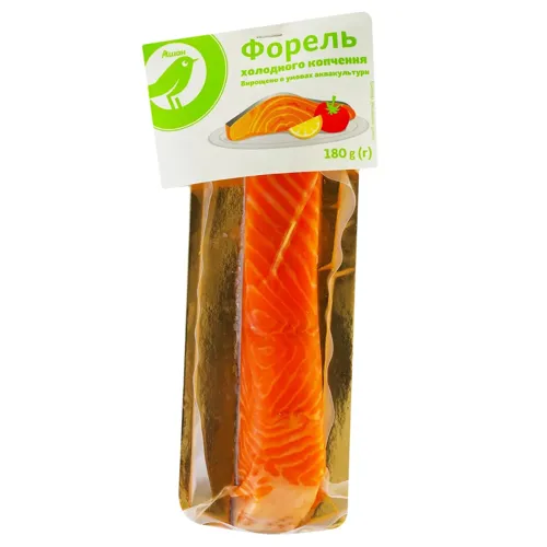 Форель Ашан філе-шматок холодного копчення 180г
