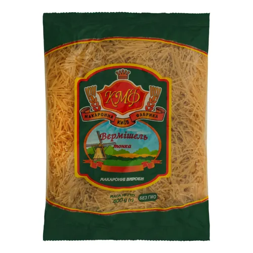 Макарони тонкі Вермішель КМФ м/у 400г