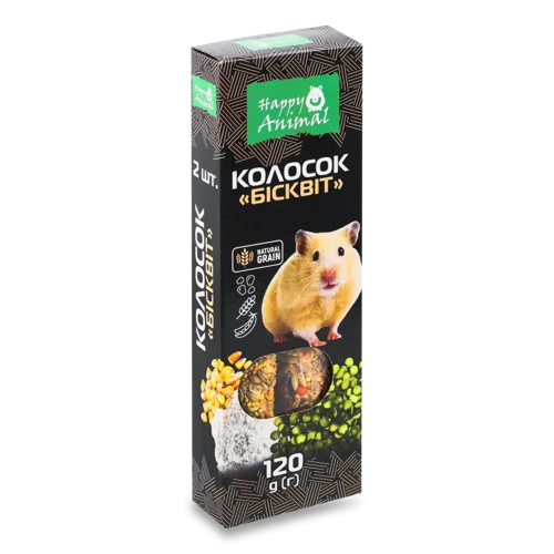Ласощі Для Гризунів Бісквіт Колосок В/К, 120г