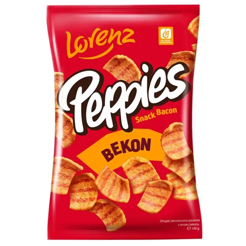 Снеки картопляні Lorenz Peppies зі смаком бекону 100г