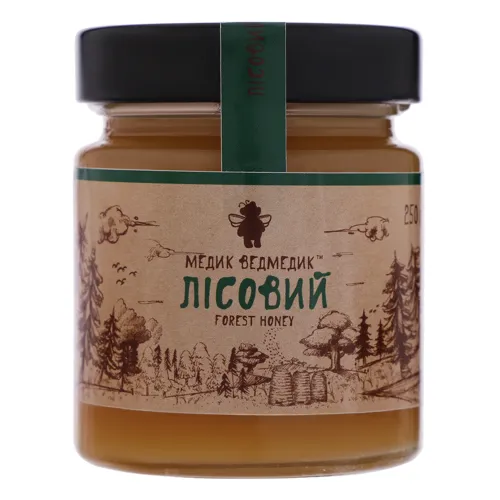 Мед Лісовий Медик Ведмедик скляна банка 250г