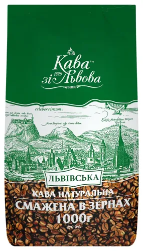 Кава натуральна смажена в зернах Львівська Кава зі Львова м/у 1кг