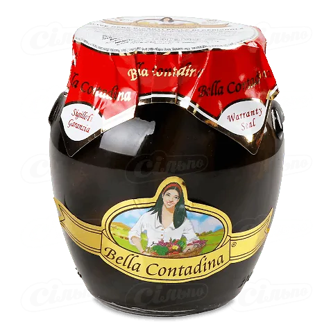 Оливки Bella Contadina Bella de Cerignola чорні, 314мл