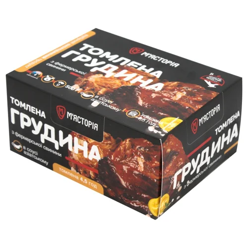 Грудинка М’ясторія свиняча томлена у азіатському соусі 550г