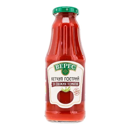 Кетчуп зі свіжих томатів Гострий Верес с/б 345г