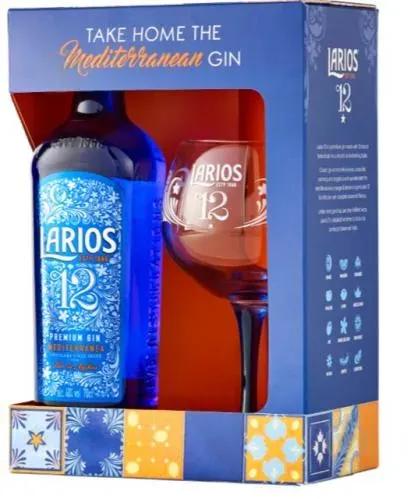 Джин Larios 12 Premium Gin, 0,7л. з бокалом