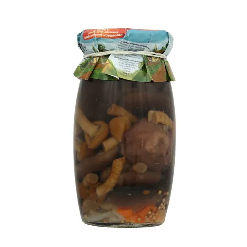 Гриби опята грузди маслята Микс Хуторок у скляній банці 350г