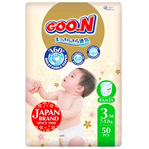 Підгузки-трусики Goo.N Premium Soft 7-12кг M 50шт