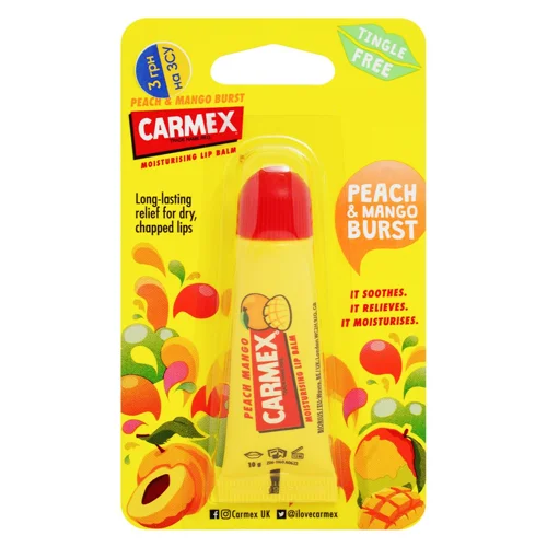 Бальзам для губ Carmex зі смаком персика та манго 10г