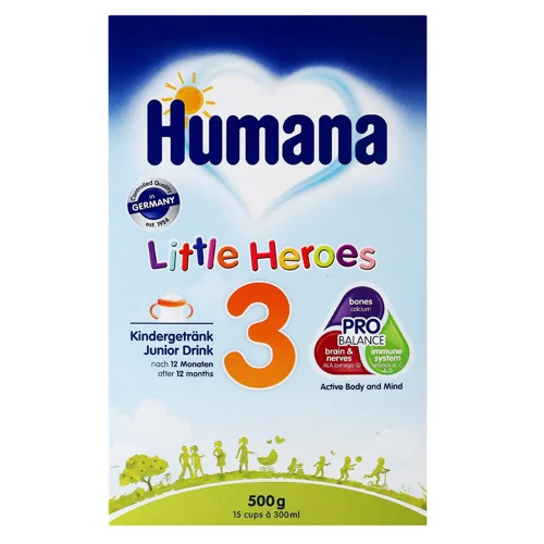 Суміш молочна суха Humana Little Heroes 3 для дітей з 12 місяців 500г