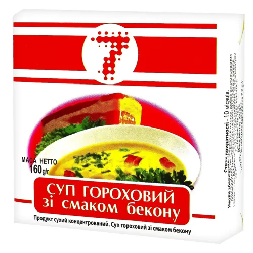 Суп 7 гороховий з беконом 160г