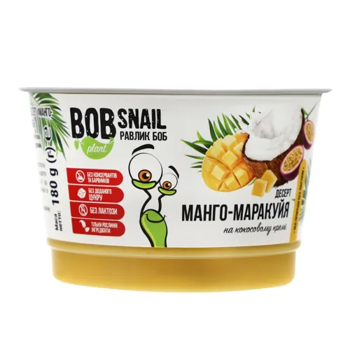 Десерт на кокосовому кремі Манго-маракуйя Bob Snail ст 180г