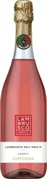 Вино ігристе Lambrusco Corte Rosa Rosato рожеве полусолодке IGT 0.75л 7.5%