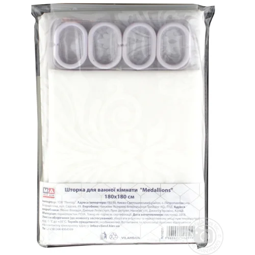 Шторка MD Medallions для ванної 180Х180см
