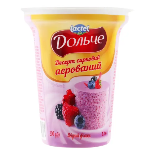 Десерт 3.4% сирковий аерований Ягідний ф'южн Дольче ст 200г