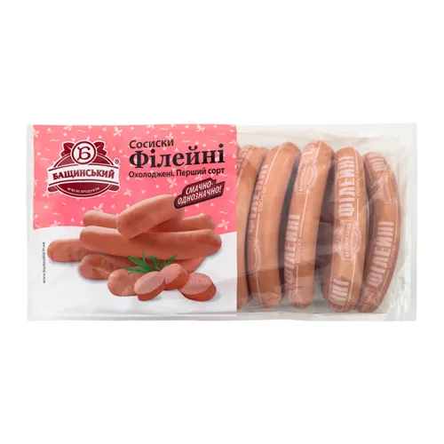 Сосиски Бащинський Філейні охолоджені перший сорт