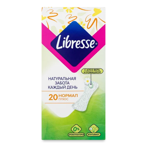 Гігієнічні Прокладки Щоденні Нормал Natural Care Libresse, 20 шт