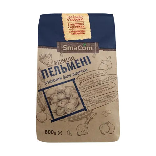 Пельмені з ніжним філе індички Фірмові SmaCom м/у 800г
