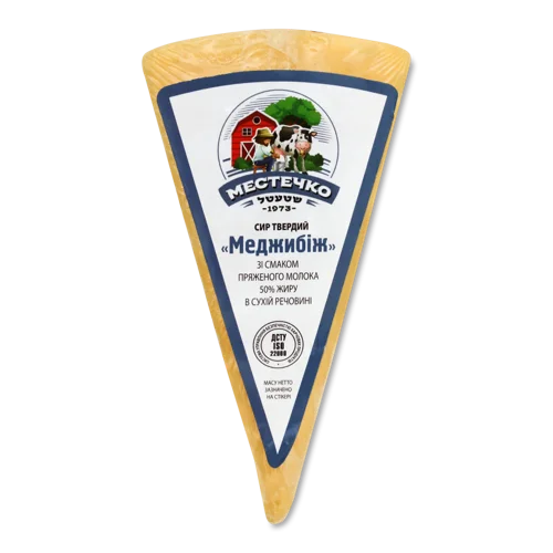 Сир Твердий Зі Смаком Пряженого Молока Меджибіж Местечко, 50%, кг