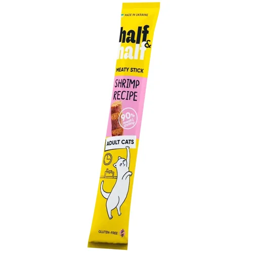 Ласощі для котів Half&Half Meaty Stick паличка з креветкою 5г