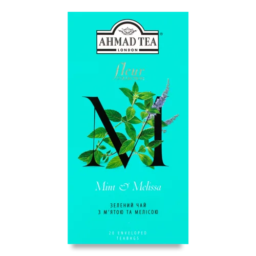 Чай Зелений Вищого Ґатунку М'ята & Меліса, В Пакетиках, 20х1.8 Г