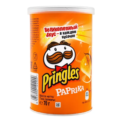 Чіпси картопляні Паприка Pringles тубус 70г