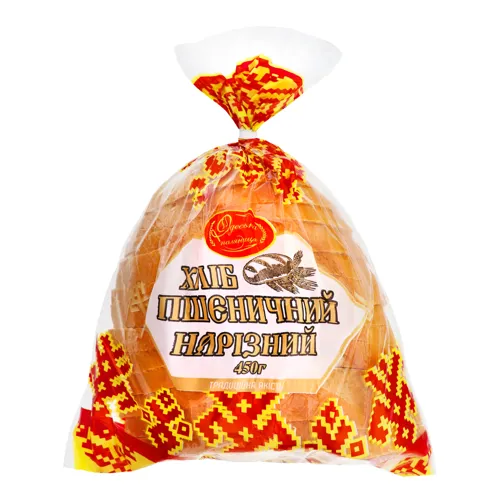 Хліб половинка в нарізці Пшеничний Одеська паляниця м/у 450г